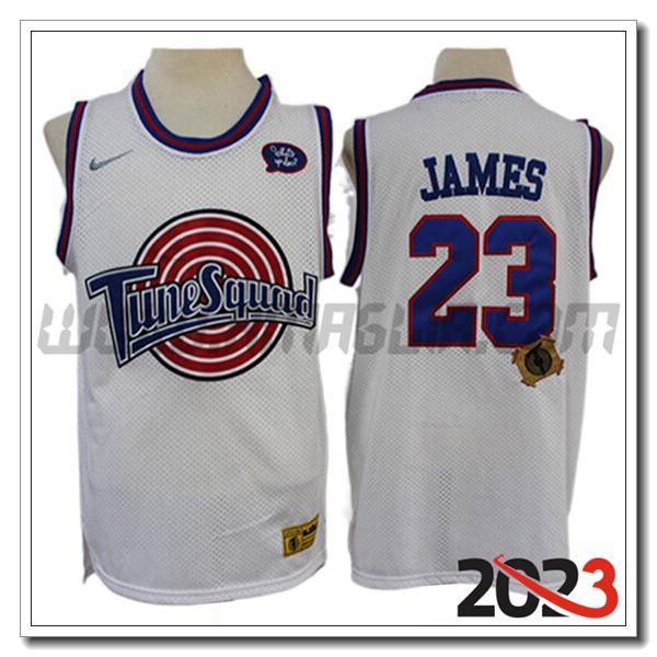 Maglia Los Angeles Lakers (JAMES #23) 2023/24 Bianco -02