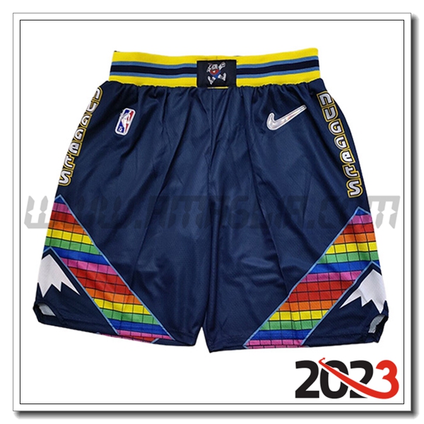 Pantaloncini NBA Denver Nuggets 2023/24 blu marina