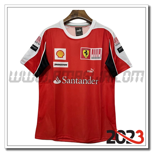 Maglietta F1 Scuderia Ferrari Team Retro Rosso 2023