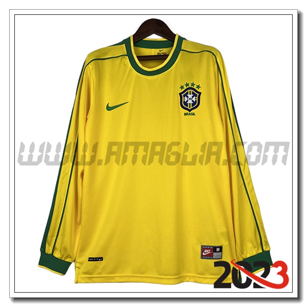 Prima Maglia Retro Brasile Manica lunga 1998