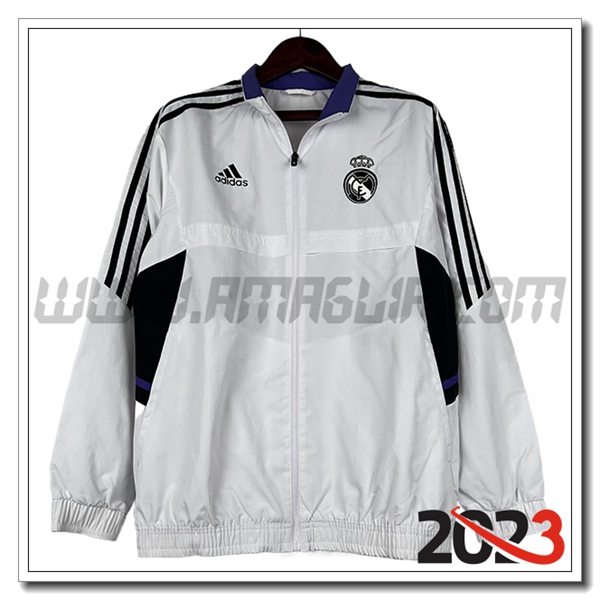 Giacca A Vento Real Madrid Bianco 2023 2024 -05