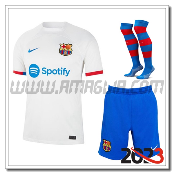 Kit Maglia FC Barcellona Seconda (Pantaloncini + Calzini) 2023 2024