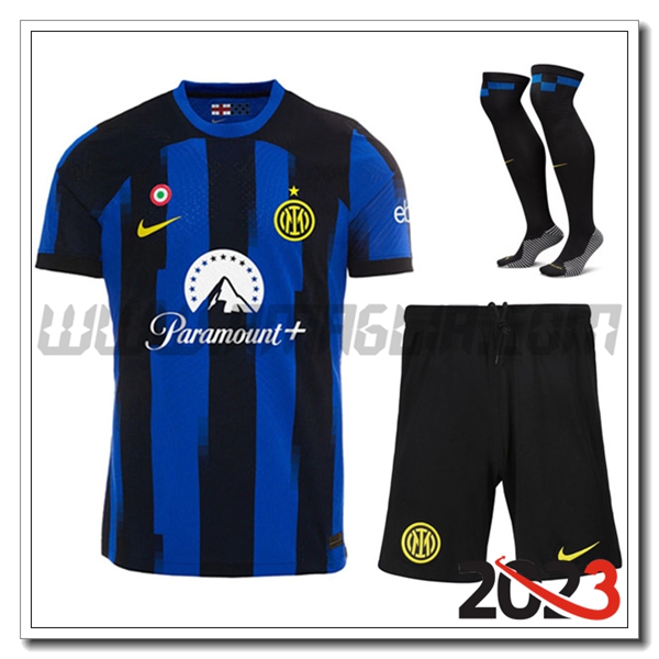 Kit Maglia Inter Milan Prima (Pantaloncini + Calzini) 2023 2024