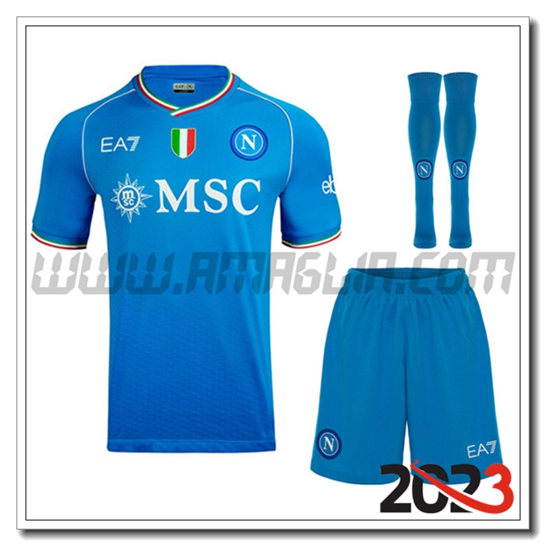 Kit Maglia SSC Napoli Prima (Pantaloncini + Calzini) 2023 2024