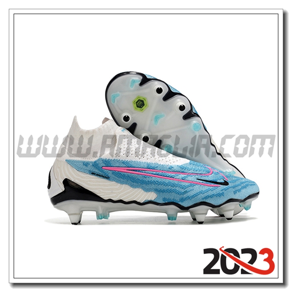 Nike Scarpe Da Calcio Phantom- GX Elite DF Link SG Anti Clog Bianco/Blu