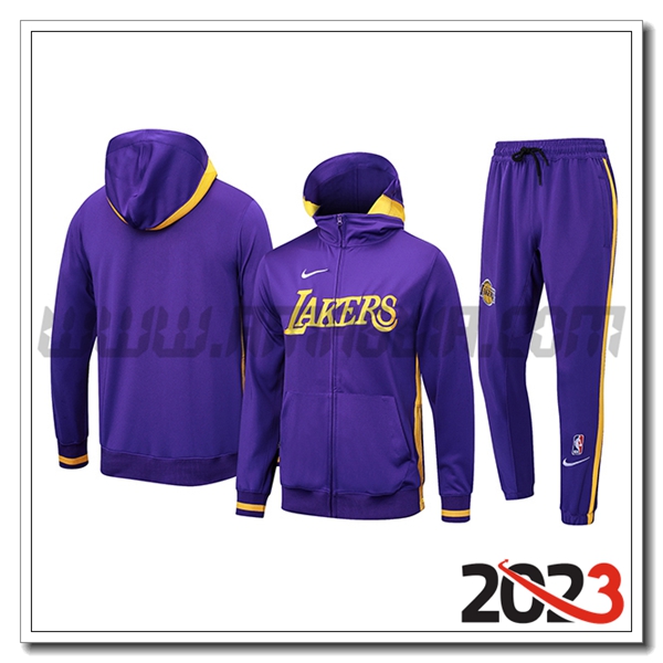 Tuta Allenamento Los Angeles Lakers viola 2023 2024