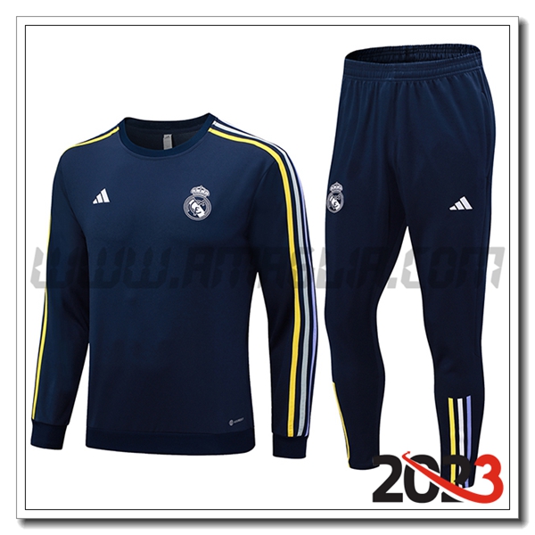 Tuta Allenamento Real Madrid blu marina 2023 2024 -03
