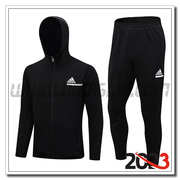 Giacca Con Cappuccio Tuta Giacca A Vento Adidas Nero 2023 2024
