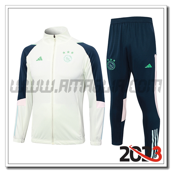 Tuta Allenamento Giacca Ajax Verde Clair 2023 2024