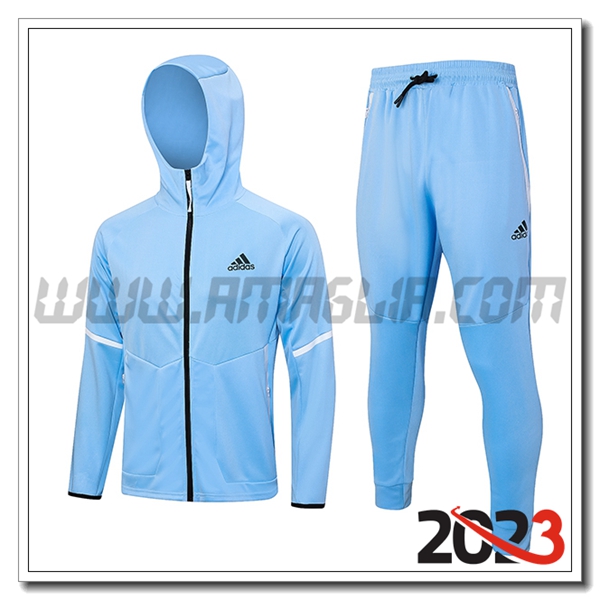 Giacca Con Cappuccio Tuta Giacca A Vento Adidas Azzurro 2023 2024