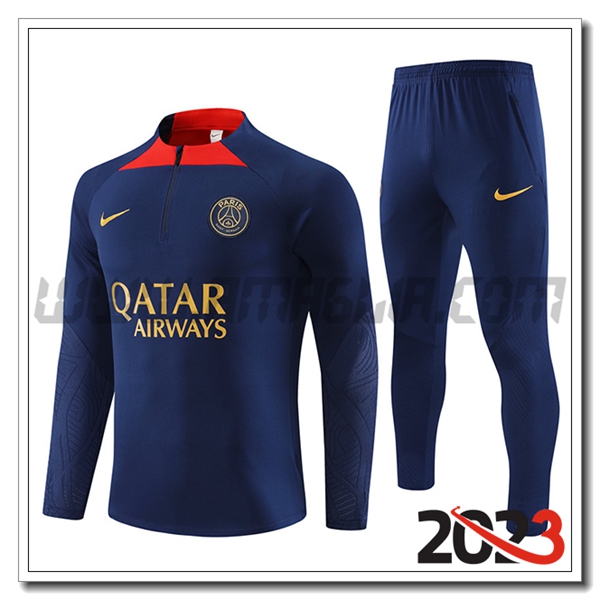 Tuta Allenamento PSG blu marina 2023 2024 -02