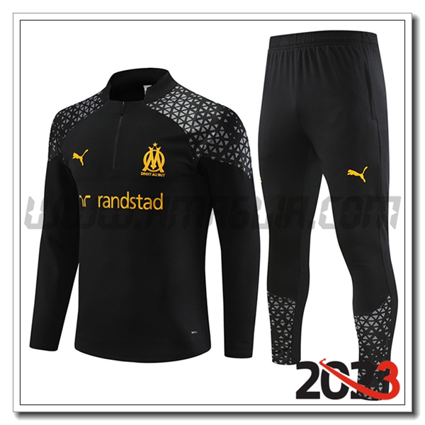 Tuta Allenamento Marsiglia Nero 2023 2024 -02