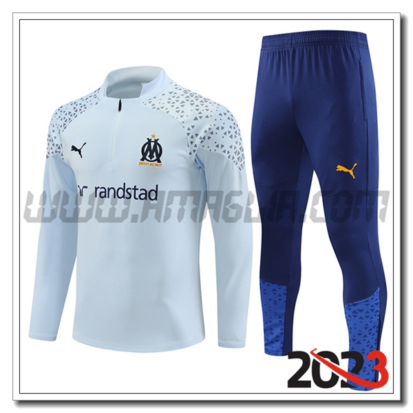 Tuta Allenamento Marsiglia Grigio Chiaro 2023 2024