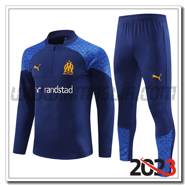 Tuta Allenamento Marsiglia blu marina 2023 2024