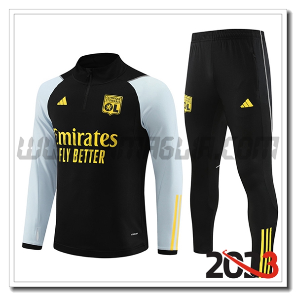 Tuta Allenamento Lyon Nero 2023 2024