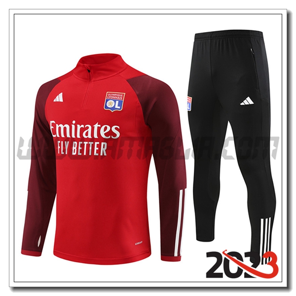 Tuta Allenamento Lyon Rosso 2023 2024