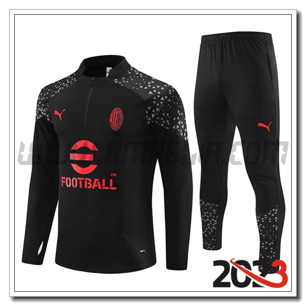 Tuta Allenamento AC Milan Nero 2023 2024 -02