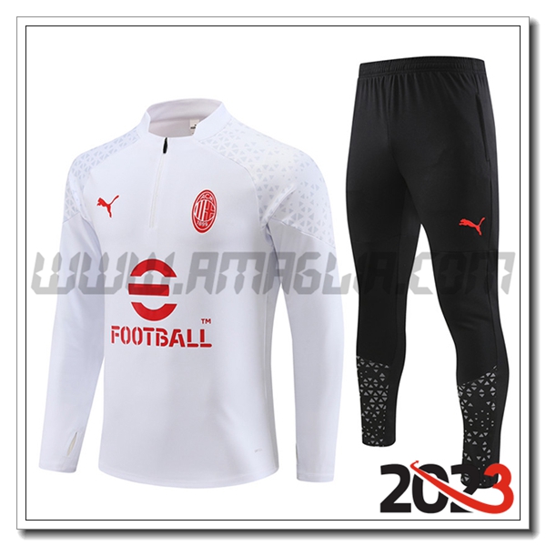 Tuta Allenamento AC Milan Bianco 2023 2024