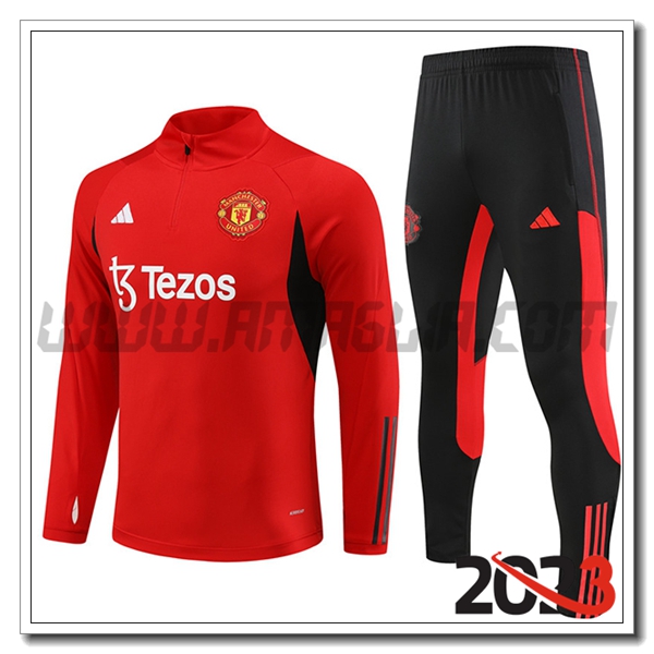 Tuta Allenamento Manchester United Rosso 2023 2024 -02
