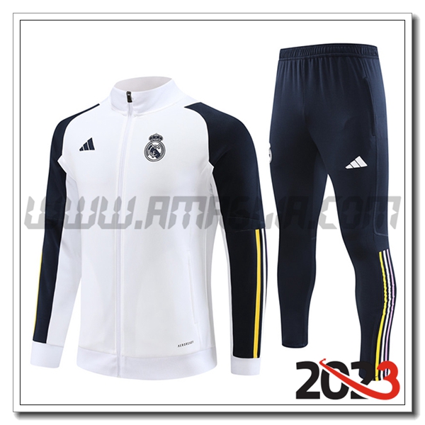 Tuta Allenamento Giacca Real Madrid Bianco 2023 2024 -02