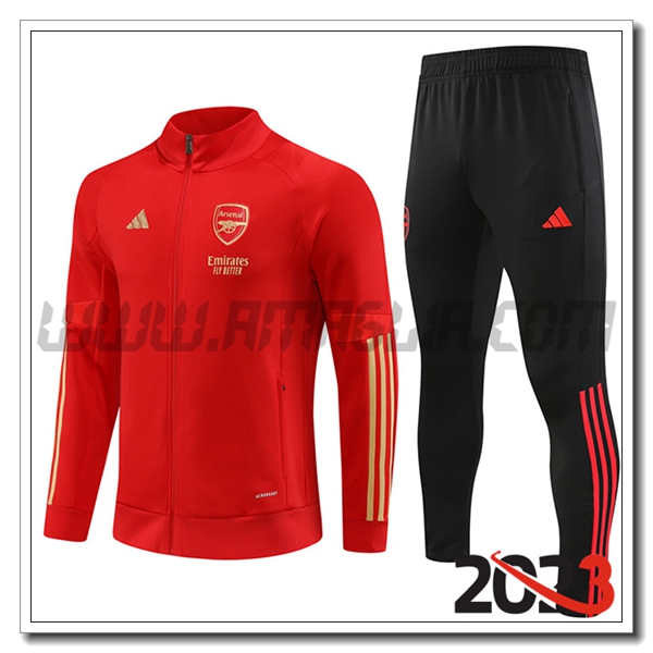 Tuta Allenamento Giacca Arsenal Rosso 2023 2024