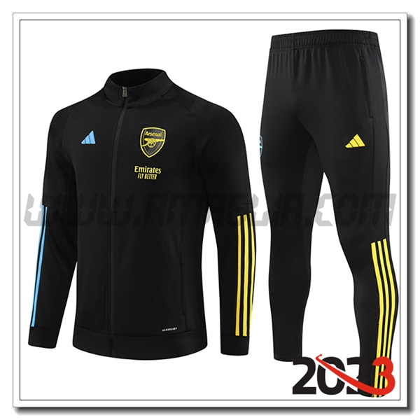 Tuta Allenamento Giacca Arsenal Nero 2023 2024 -02