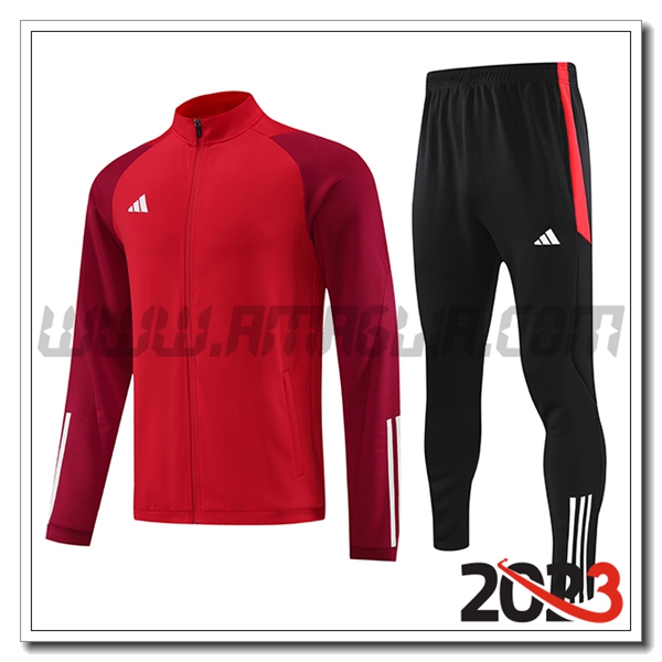 Tuta Allenamento Giacca Adidas Rosso 2023 2024 -03