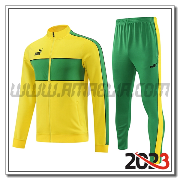 Tuta Allenamento Giacca PUMA Giallo 2023 2024