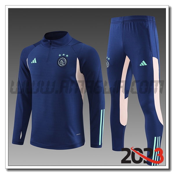 Tuta Allenamento Ajax Bambino blu marina 2023 2024