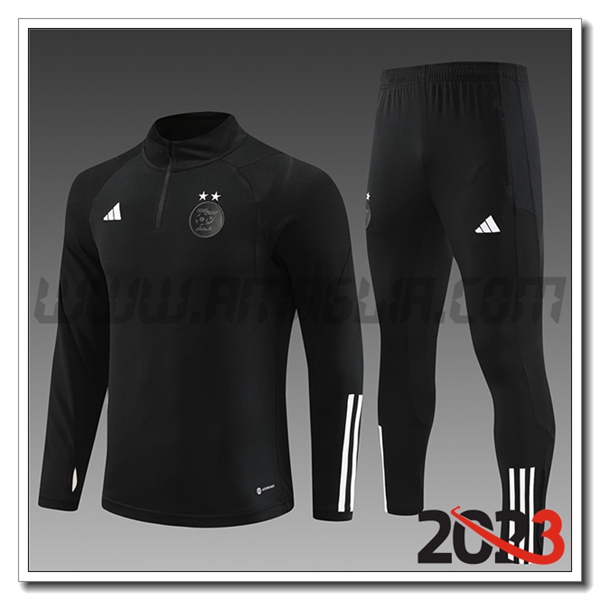 Tuta Allenamento Algeria Bambino Nero 2023 2024 -02