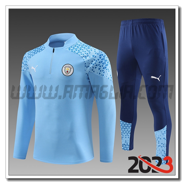 Tuta Allenamento Manchester City Bambino Azzurro 2023 2024 -02