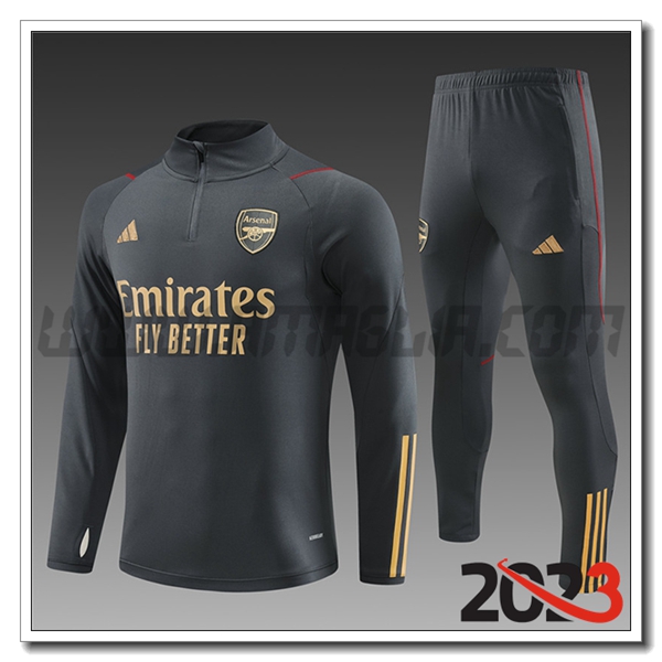 Tuta Allenamento Arsenal Bambino Grigio Scuro 2023 2024