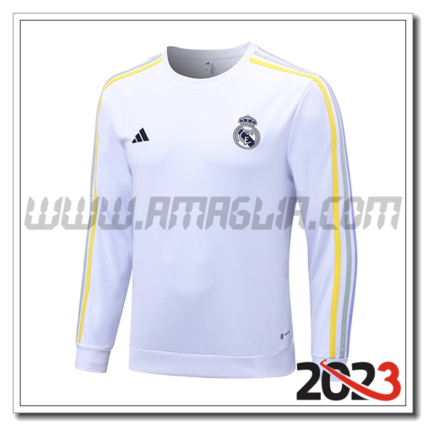Felpa Allenamento Real Madrid Bianco 2023 2024 -03