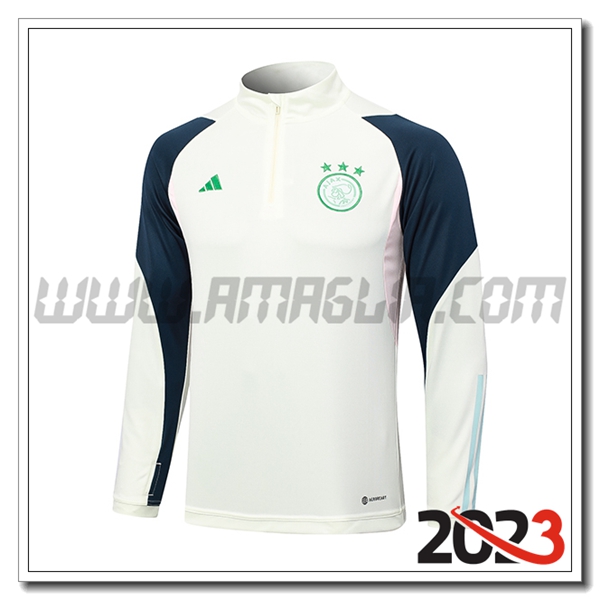 Felpa Allenamento Ajax Bianco 2023 2024