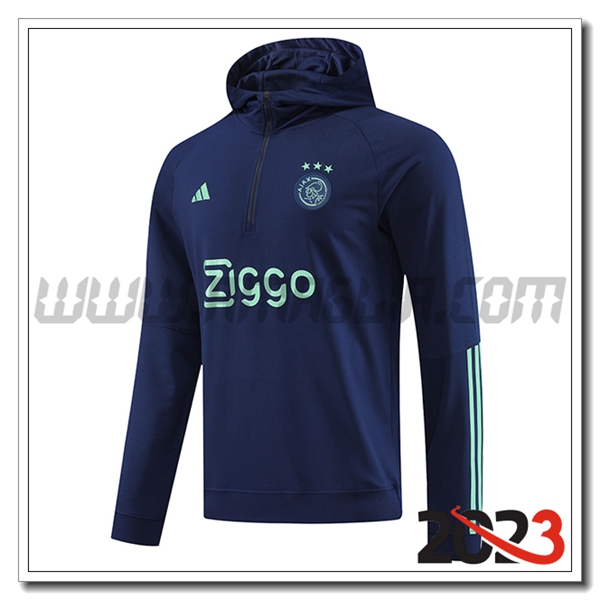 Felpa Allenamento Cappuccio Ajax blu marina 2023 2024
