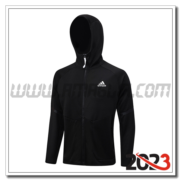 Giacca Con Cappuccio Adidas Nero 2023 2024 -02