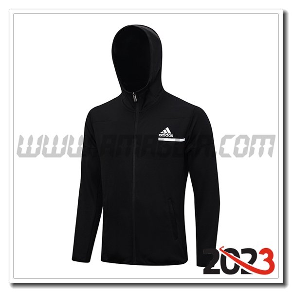 Giacca Con Cappuccio Adidas Nero 2023 2024