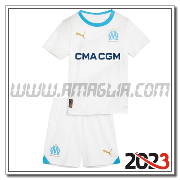 Kit Maglia Marsiglia OM Bambino Prima 2023 2024