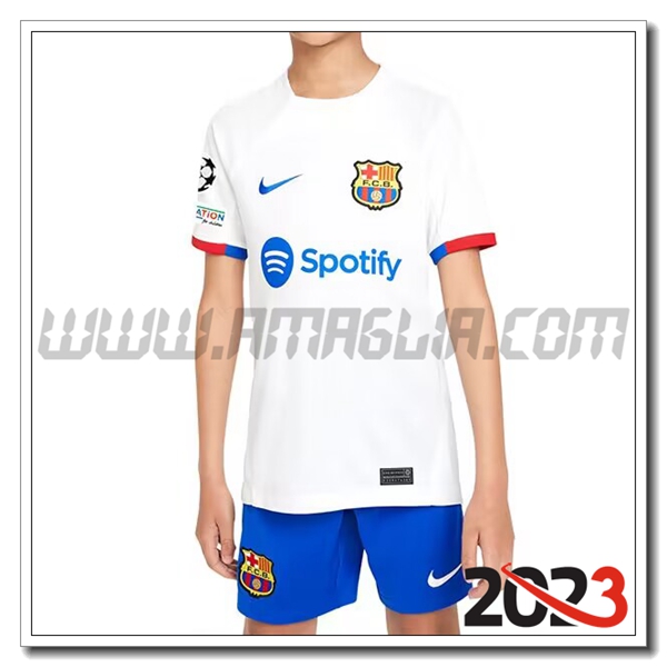Nuovo Kit Maglia FC Barcellona Bambino Seconda 2023 2024