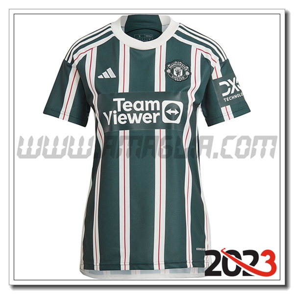 Seconda Maglia Calcio Manchester United Donna 2023 2024