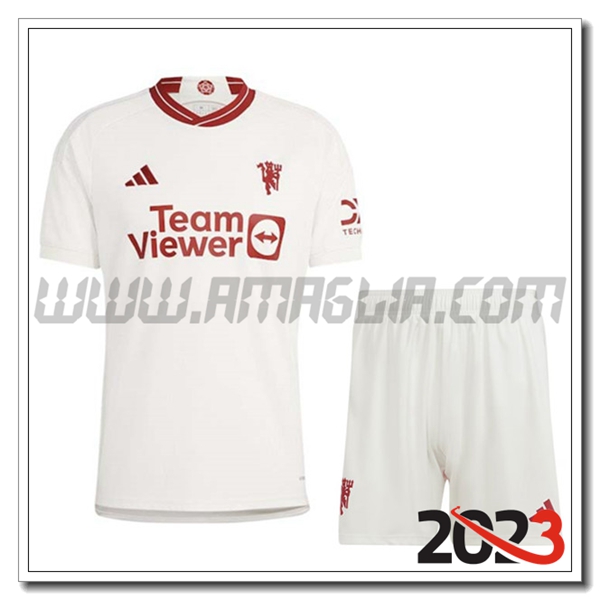 Kit Maglia Manchester United Terza + Pantaloncini 2023 2024