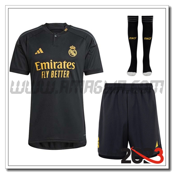 Kit Maglia Real Madrid Terza (Pantaloncini + Calzini) 2023 2024