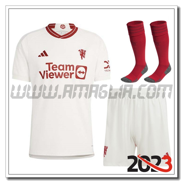 Kit Maglia Manchester United Terza (Pantaloncini + Calzini) 2023 2024