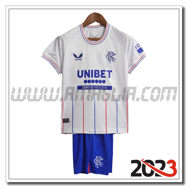 Kit Maglia Rangers FC Bambino Seconda 2023 2024