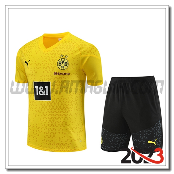 Kit Maglia Allenamento + Pantaloncini Dortmund Giallo 2023 2024 -02