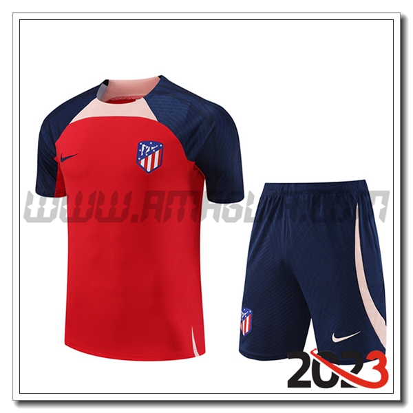 Kit Maglia Allenamento + Pantaloncini Atletico Madrid Rosso 2023 2024 -03
