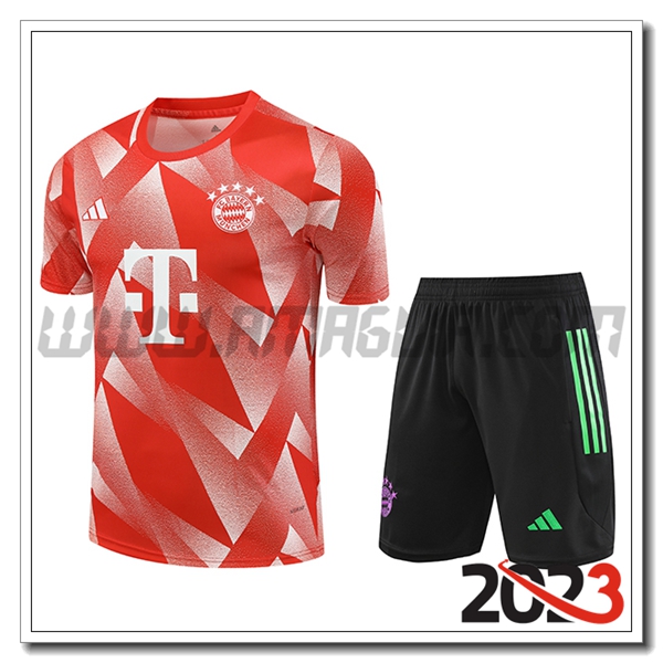 Kit Maglia Allenamento + Pantaloncini Bayern Monaco Arancia 2023 2024 -02