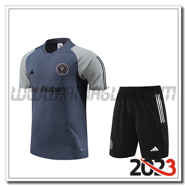 Kit Maglia Allenamento + Pantaloncini Inter Miami CF Grigio 2023 2024