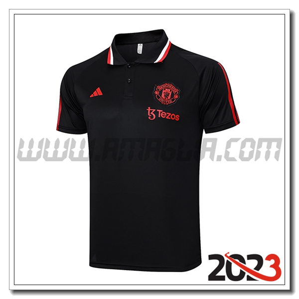 Maglia Polo Manchester United Nero 2023 2024