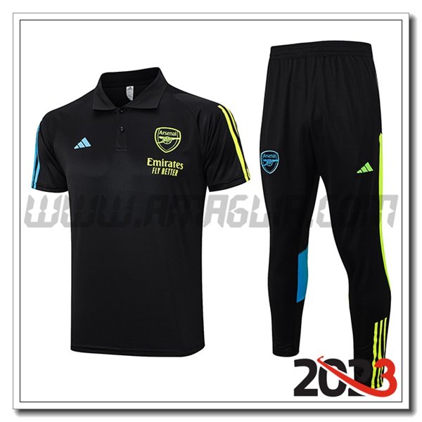 Kit Maglia Polo Arsenal Nero 2023 2024